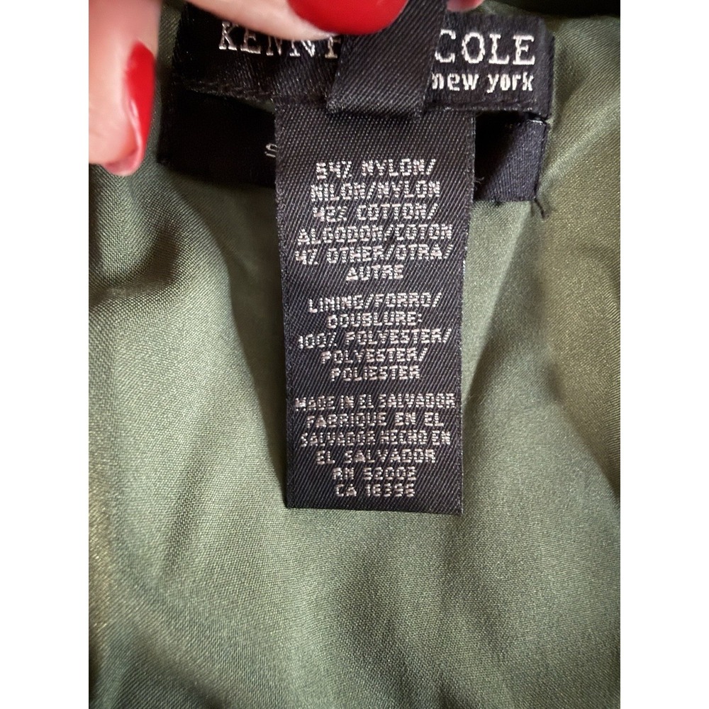 Kenneth Cole New York Olive Stretch Utility Jacket Blazer Women's S - Picture 6 of 10